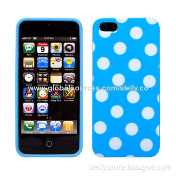 Wholesale High-quality Beautiful Wave Point TPU Case for iPhone 5/5S, Various Colors are Available